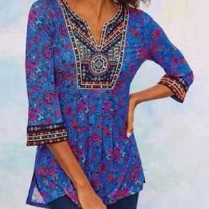 NWT•Soft Surroundings Tamuri Tunic Shirt